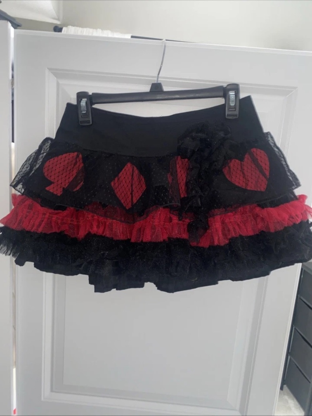 Tripp NYC Women's Skirt Vintage Y2K Size XS Whimsigoth Goth Hearts Spades